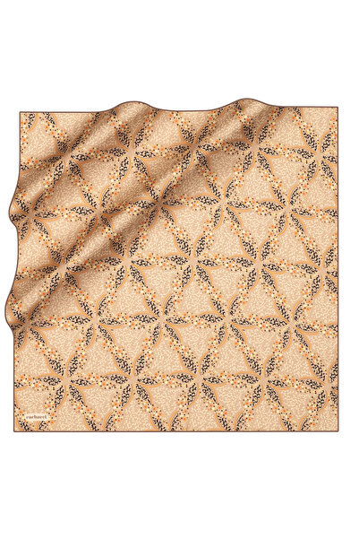 Cacharel Light Brown 90X90 Silk Twill Scarf