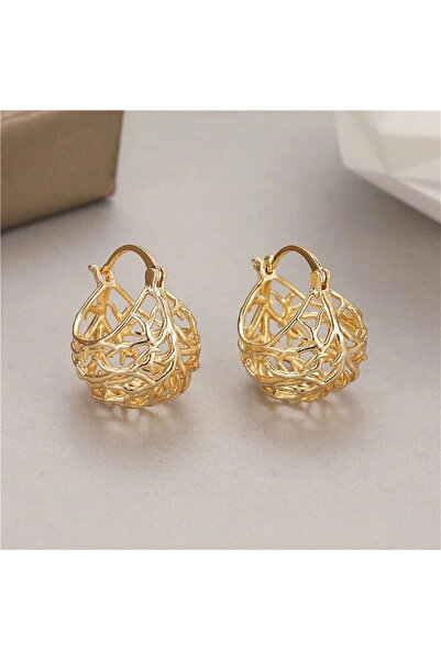Choice E2489 Huitan Gold Color Hollow Hoop Earrings Women Newly Designed Temp...