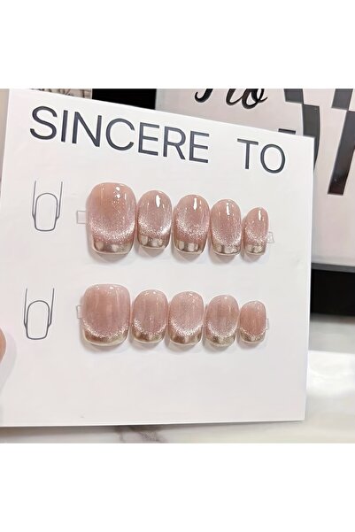 Choice1 مجموعة من 10 قطع من الأظافر الاصطناعية المصنوعة يدويًا بتصميم عيون ال...