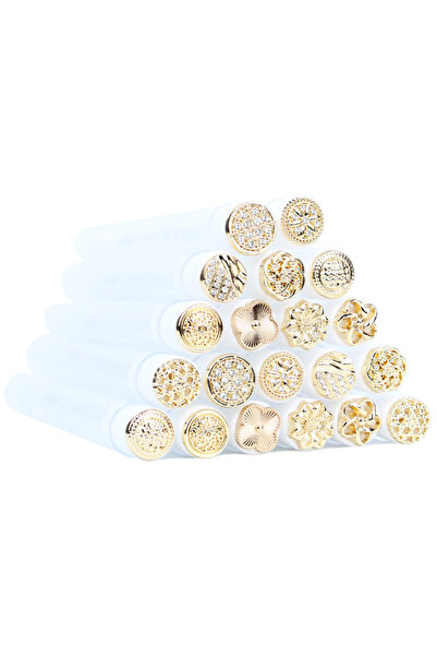 Choice Golden Metal 3 20pcs Mascara Wands Tube Reusable Metal Lash Spoolies T...