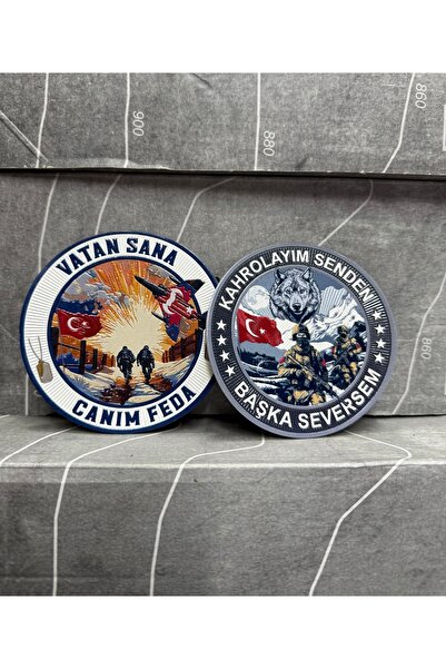 KUBİLAY ASKERİ MALZEME 2 adet arma peç patch 3d 9.5 cm cırtlı