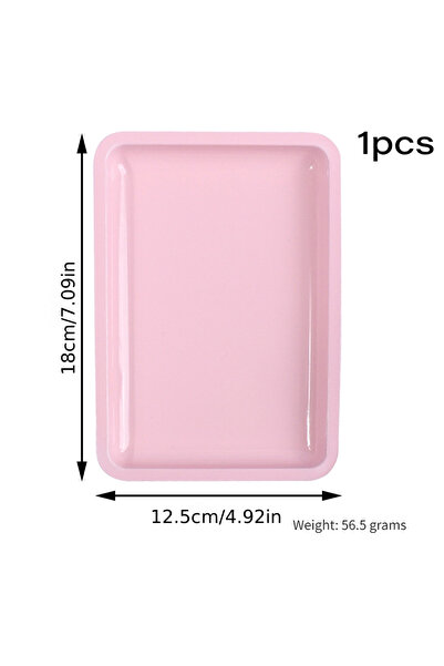 Choice9 صينية مستطيلة وردية اللون، قطعة واحدة، صينية مستطيلة فضية اللون من ال...