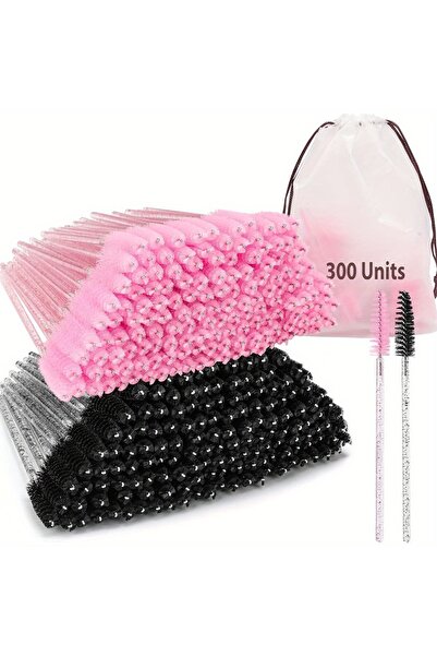 Choice 300PCS-JMS-MIX 300pcs Disposable Eyelash Brushes Pink & Black-Professi...