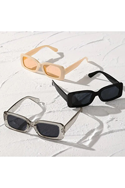 choice2 نظارات شمسية مربعة عصرية للنساء (3 قطع) بتصميم Y2K، مناسبة لأجواء اله...