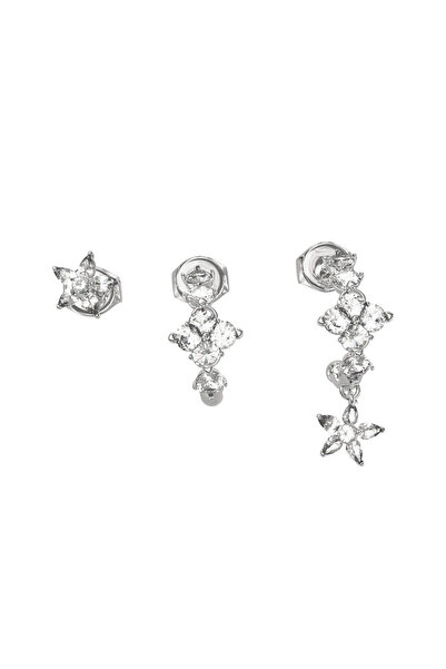Guess Crystal flowers set earrings