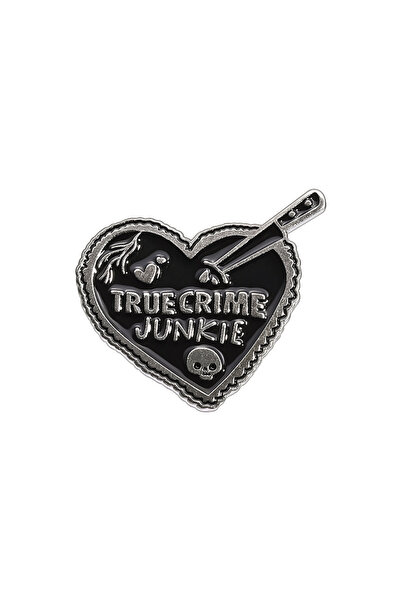 Choice13 دبابيس مينا سوداء على شكل قلب، بنمط بانك رقم 25، تحمل شعار فرقة روك ...