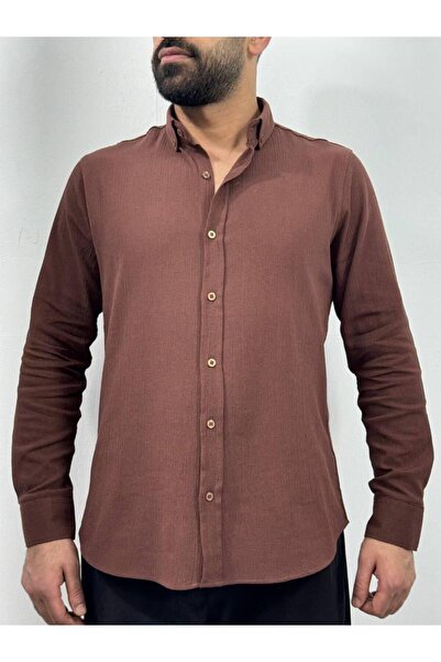 L-KOM Men's 100% Cotton Shirt Long Sleeve Regular Fit