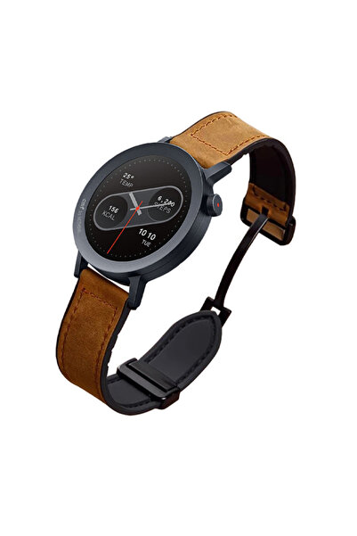 Choice9 سوار مغناطيسي من جلد البني والسيليكون مقاس 22 مم لساعة CMF Watch Pro ...
