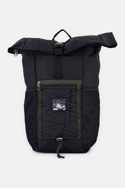 Puma حقيبة ظهر بشعار العلامة التجارية للرجال، لون أسود