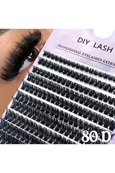 Choice رموش صناعية ثلاثية الأبعاد، كثيفة وطبيعية، 9-16 مم، 80D، 200 مجموعة - ...