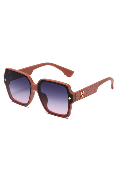 choice2 نظارات شمسية مربعة أنيقة باللون الوردي للنساء، توفر حماية فاخرة من ال...