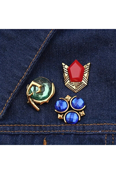 Choice 3pcs-set Zeldas Hylian Shield Broh Pins Majora's Mask Spiritual Stones...