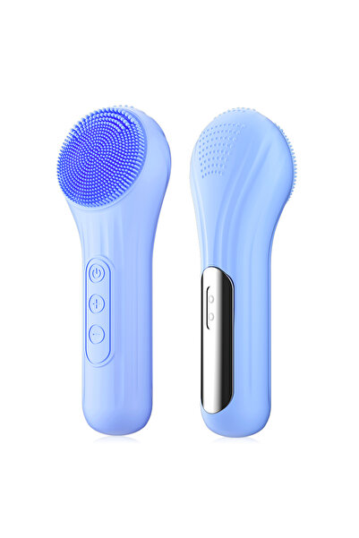 Choice3 Blue Sonic Waterproof Facial Cleansing Brush Rechargeable Scrubber Ex...