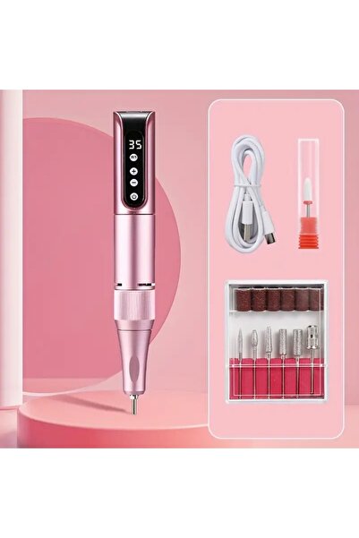 Choice1 USB Type-C Pink 35000RPM Wireless Nail Drill Pen USB Nail File Polish...