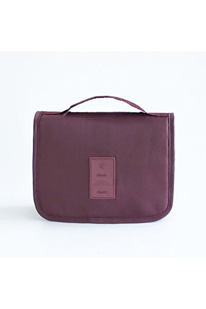 Choice حقيبة مستحضرات تجميل نسائية بلون النبيذ الأحمر، حقيبة سفر مقاومة للماء...