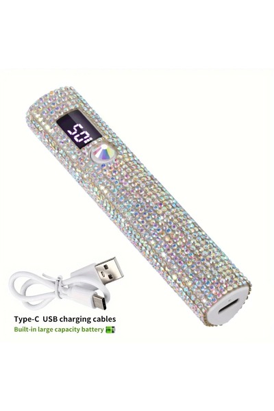 choice2 Diamond Mini Handheld UV LED Nail Lamp With Diamonds Portable Nail Dr...