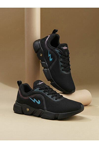 Campus حذاء رياضي أسود شبكي منخفض الرقبة