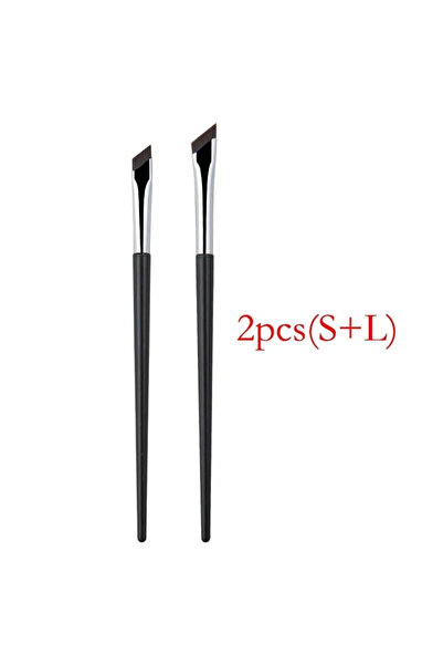 Choice 2pcs(S-and-L) 2PCS Pro Angled Eyeliner Brush Set - Microblading & Wing...