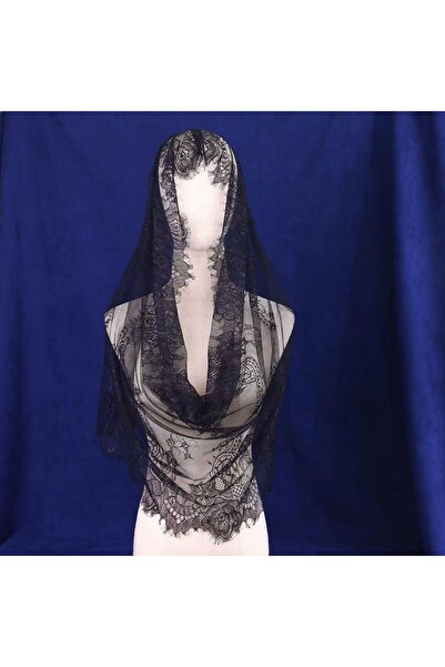 Choice Black Women's Bridal Muslim Wedding Embroidered Headveil Floral Lace M...