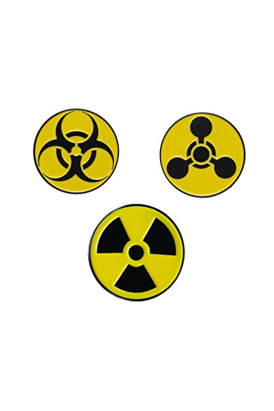 choice2 دبابيس مينا مطلية بشعار تحذير من الإشعاع PT112، يد هيكل عظمي مخصصة، أ...