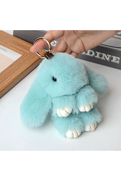 Choice About 15 cm Green 15cm Women's Rabbit Fur Keychain Bag Car Pendant Jew...