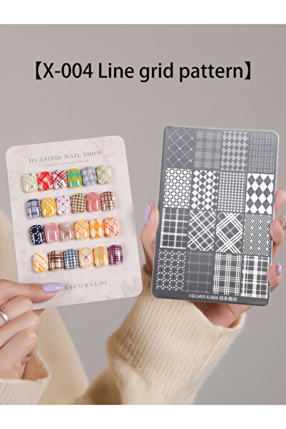 Choice gangbanX-004 لوحة ختم أظافر قطعة واحدة، 30 نقشة، استنسل فن الأظافر اله...