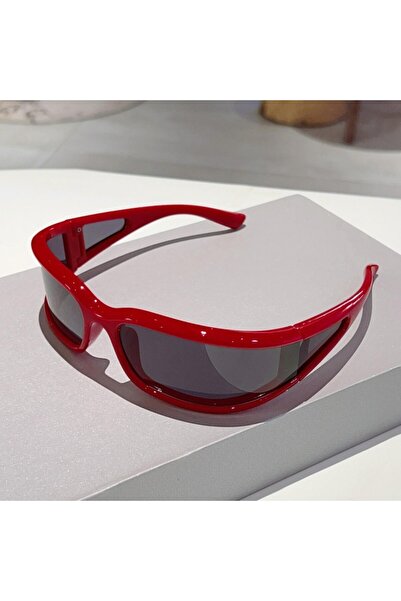 choice2 red-black KAMMPT Y2k Sports Sunglasses Men 2025 New in Wrapped Round ...