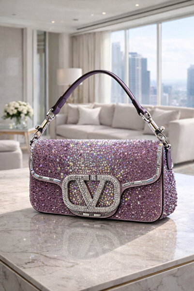 mothers dream LV Patent Leather Crystal Stone Luxury Bag – Diamond Edition