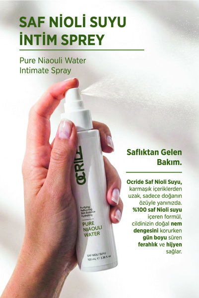 OCRIDE Genital Deodorizer and Odor Preventer 100% Pure Nioli Water Hydrosol