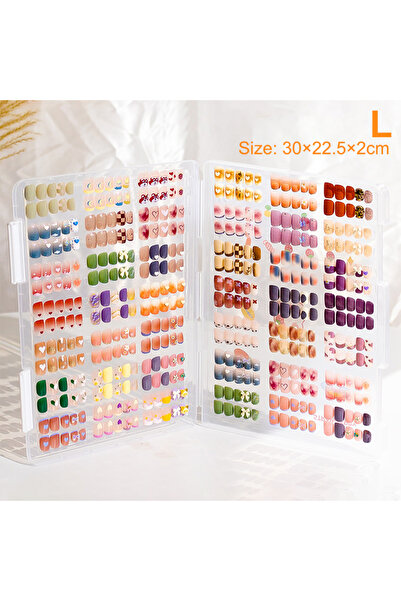 Choice1 صندوق تخزين كبير السعة لأطراف الأظافر الاصطناعية، لوحة عرض دعائم تصوي...