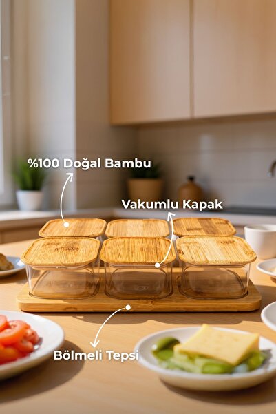FeyzaDesign Pratik ve şık 6'lı kahvaltılık seti, günlük kullanım için ideal