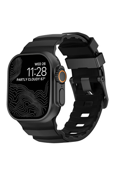 Choice13 44MM 45MM 46MM Black black Silicone Trail Strap For Watch Ultra 3 2 ...