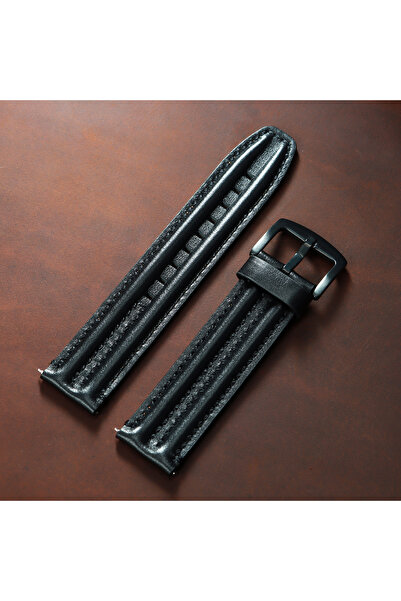 Choice5 حزام جلد بقري أسود أصلي مقاس 20 مم لسوار ساعة من جلد العتيق لأساور با...