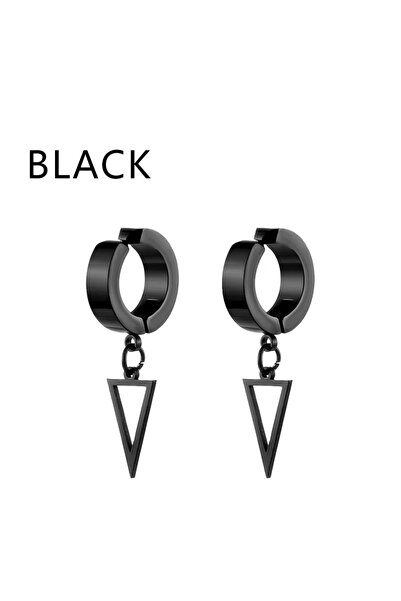 Choice15 H-Black Ear Clip 1Pair Fashion Cross Pendant Ear Clip Non Piercing E...