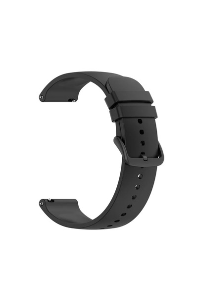 Choice17 سوار ساعة رياضي سيليكون أسود عالمي مقاس 22 مم، متوفر بمقاسات 20 مم و...