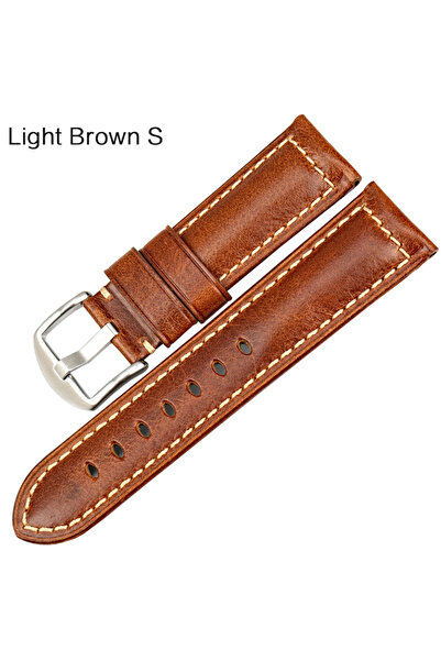 Choice17 20mm Light Brown S Handmade Watchband Blue 20mm 22mm 24mm With Black...