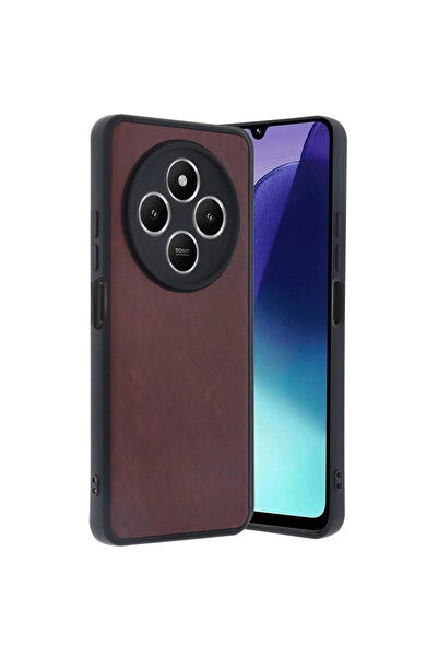 eco port غطاء جلدي من أراس لهاتف ريدمي 14c - بوردو