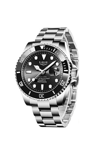 Choice1 LIGE silver black LIGE Top Original Men Quartz Watches Blue Waterproo...