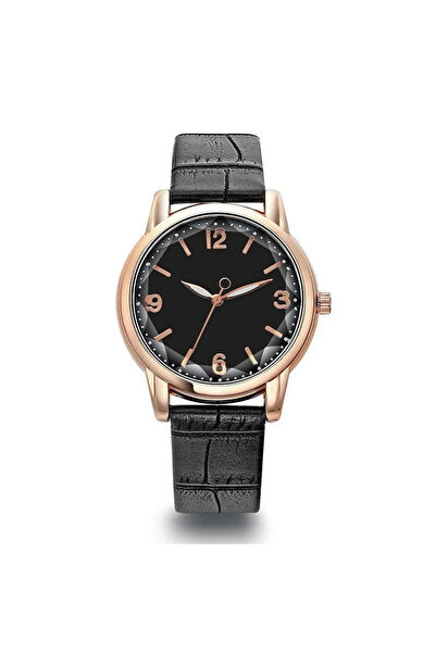 Choice4 ساعة نسائية فاخرة بسوار جلد ، زجاج متعدد الأضلاع، مينا كوارتز، تصميم ...