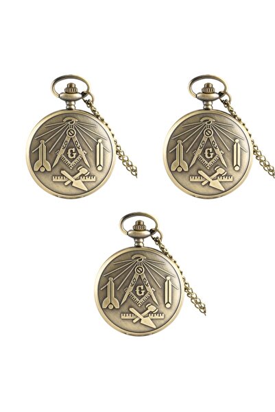 Choice1 قلادة برونزية عتيقة من البرونز الماسوني، ساعة كوارتز رقمية عربية على ...