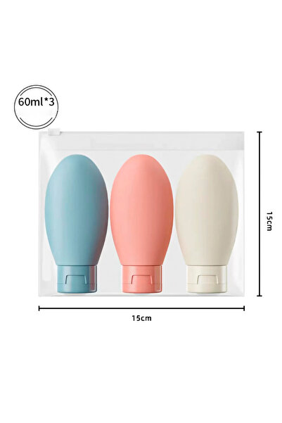 Choice مجموعة من 3 عبوات مستحضرات تجميل قابلة لإعادة التعبئة للسفر، سعة 60 مل...