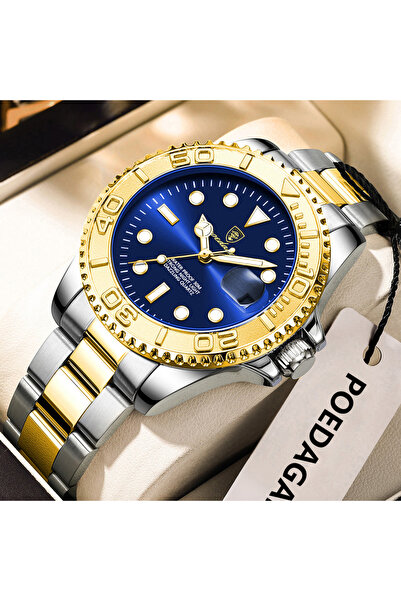 Choice5 680 Gold Blue Original Luxury Man Wristwatch Waterproof Luminous Date...