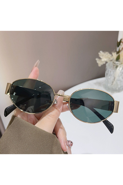 Choice5 نظارات شمسية أخرى ذهبية رمادية 2025 بيضاوية صغيرة للنساء، ماركة مصممة...