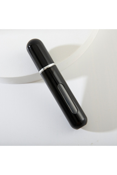 Choice3 027- زجاجة عطر سوداء لامعة سعة 10 مل بمضخة تعبئة سفلية، محمولة للسفر،...