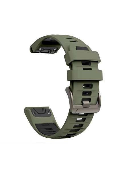Choice11 سوار ساعة QuickFit مقاس 22 مم، لون أخضر عسكري وأسود، متوافق مع ساعات...