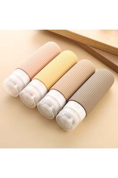 Choice 90ml Silicone 4pcs 4pcs Leak Proof Squeezable Silicone Travel Size Con...