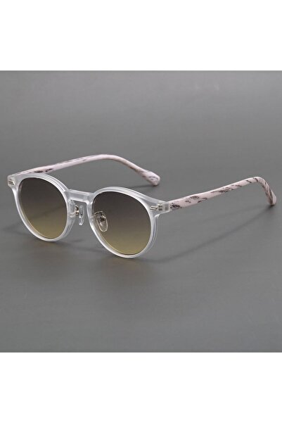 choice2 نظارات شمسية دائرية بيضاء عتيقة للنساء والرجال، نظارات شمسية دائرية ب...