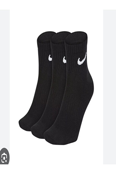 Nike Σετ 3 μαύρες κάλτσες μέχρι τον αστράγαλο για καθημερινή χρήση L 42-46