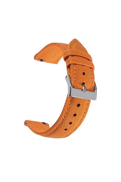 Choice50 سوار ساعة برتقالي فاخر من قماش الشراع، مقاوم للماء، مصنوع من النايلو...