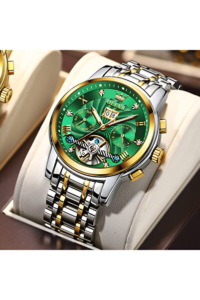 Choice4 gold green OLEVS Top Brand Men Watches Automatic Mechanical Watch 50M...